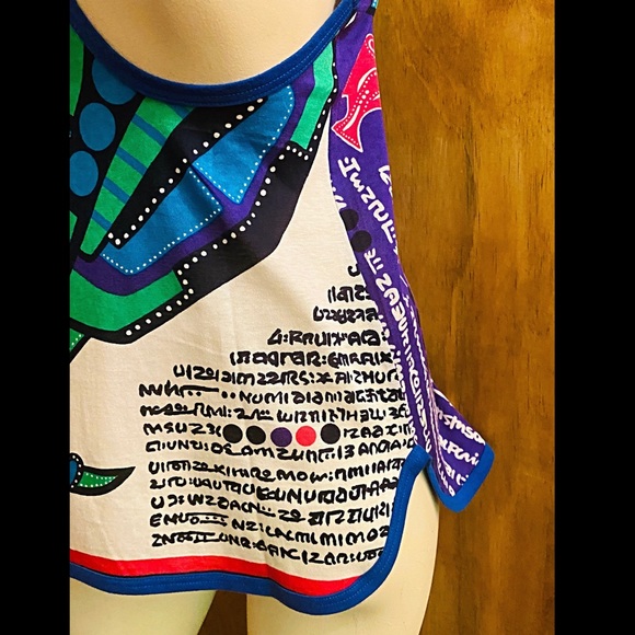1980s Kansai Yamamoto Bright Colorful Print Tank - Picture 9 of 13